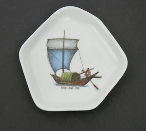 Plato de baratija de porcelana vintage “Ganges Dinghi 1200” Limoges Francia - Imagen 1 de 5