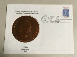 STATUE OF LIBERTY #2224 First Day Cover FDC Copper Flown in Space