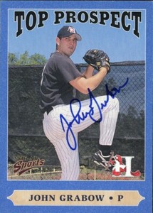 1999 Hickory Crawdads JOHN GRABOW Signed Card autograph AUTO PIRATES