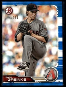 2019 Bowman #41 Zack Greinke Blue #/150 - Picture 1 of 2