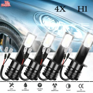 4x H1 + H1 Super Bright LED Headlight High Low Beam Combo Bulbs Kit 6500K White - Picture 1 of 9