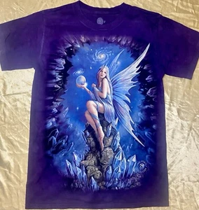 The Mountain Stargaze Fairy Anne Stokes Purple Tie-Dye Graphic Shirt Size Small - Picture 1 of 8