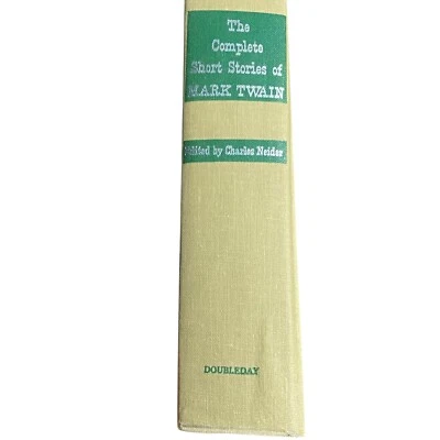 Vintage 1957 Mark Twain Short Stories 676 pgs Doubleday Deckled Edges Hardcover - Image 1 of 4