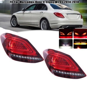 Rear Break lamp LED Tail Light For Mercedes Benz C Class W205 C300 C250 2014-18 - Foto 1 di 14
