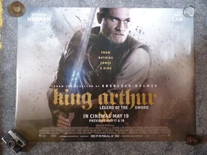 ORIGINAL LARGE ODEON CINEMA DOUBLE SIDED FILM POSTER, KING ARTHUR 40" X 30" - Picture 1 of 4