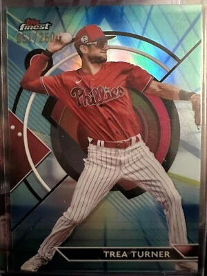 2023 Topps Finest Trea Turner #051/250 Aqua - Image 1 of 2