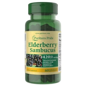 Puritan's Pride Elderberry Sambucus 420mg Support Antioxidant Health 60Ct - Picture 1 of 3