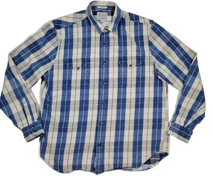 Lucky Brand Mens XL Plaid Heavy Snap Western Flannel Style Long Sleeve - Picture 1 of 7