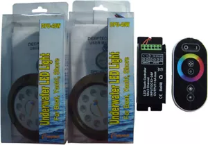 DeepTech LED Unterwasserlicht Boot & Yacht RGB Farbe 2 X 40W, RGB Controller - Bild 1 von 6