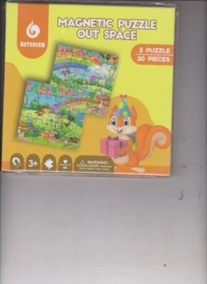 Out Space -Magnetic Jigsaw Puzzles for Kids Ages 3+Travel Games 20 Pieces - Image 1 of 3