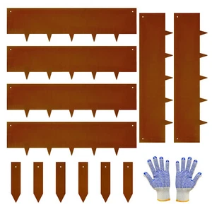 10-INCH Corten Steel Landscape Edging Metal Garden Edging Yard Lawn Border 20FT - Picture 1 of 7