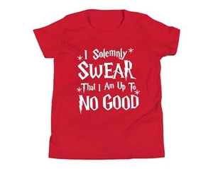 Solemnly Swear That I Am Up To No Good T-Shirt Harry Potter Halloween Kids Top - Picture 1 of 14