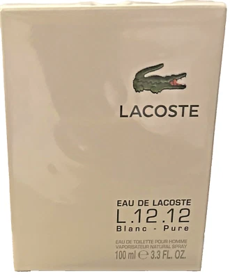 Lacoste Eau De Lacoste Blanc Pure L.12.12 Eau De Toilette Spray 3.3 FL OZ NIB - Image 1 of 3