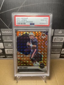 2021 Panini Mosaic Mac Jones Reactive Orange - #306 Rookie PSA 10 Patriots/Jags - Bild 1 von 2