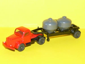 Wiking - MB 5000 Zementbehälter-Sattelzug - rot - 1/87 H0 - neuw. - ohne Ovp - Bild 1 von 4