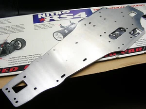 Vintage 1997 HPI A901 Nitro RS4 Original Silver 17S 2mm Aluminum Chassis NEW NOS - Picture 1 of 13