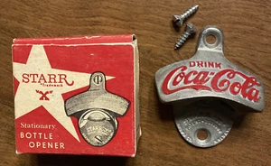 Abridor de botellas de cerveza de refresco estacionario Coca Cola Starr vintage en caja con Alemania - Imagen 1 de 19