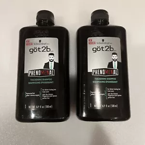 GOT2B Phenomenal Thickening Shampoo 16.9 Fl Oz Schwarzkopf Men 2 Pack Lot NIB - Picture 1 of 4