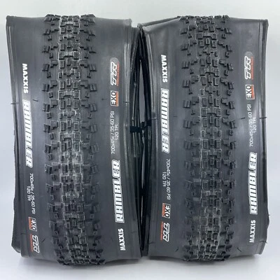 Lot of TWO Maxxis Rambler Tire 700c 45mm Tubeless Folding Black Dual EXO Gravel - Image 1 of 4