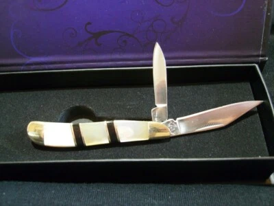 Cuchillo de Bolsillo Silverhorse Cacahuete Personalizado Mango Madreperla Ónix Negro Foto 1 de 4