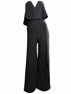 LULUS "Power of Love" Jumpsuit schwarz trägerlos Stretch Cocktail Party SMALL - Bild 1 von 11
