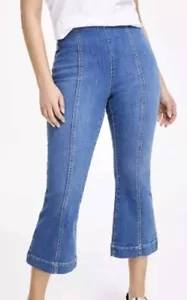 I.n.c. Concepts Petite Pull-on Crop High-Rise Flare Jeans, Medium Indigo 6P NWT - Picture 1 of 4
