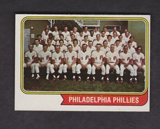 1974 Topps Baseball Card #383 Philadelphia Phillies Team Photo EX+ O/C Vintage
