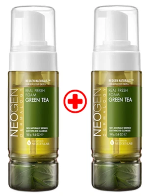 Neogen Dermalogy Real Fresh Foam Green Tea 160ml x 2pcs Moistrizing K-Beauty - Image 1 of 4