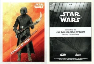 2019 STAR WARS THE RISE OF SKYWALKER ILLUSTRATED CHARACTER CARD IC-18 KNIGHT REN - Picture 1 of 1