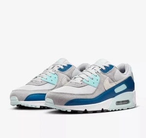 FN6958-001 Nike Air Max 90 'Glacier Blue' Herrenschuhe Turnschuhe Sneaker - Picture 1 of 7