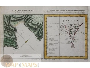 1769 Captain Cook Karte - Feuerland & Strait le Maire, Südamerika - Bild 1 von 3