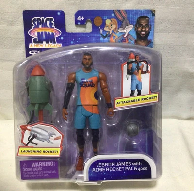 Space Jam 2: A New Legacy Lebron James With Acme Rocket Pack 4000 4" Toy Figure - Image 1 of 4