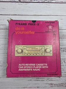 Vintage Pyramid Phase III Cassette Car Stereo W/AM/FM/MPX Radio Model RR3040 NOS - Picture 1 of 20