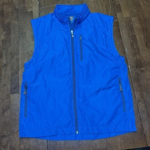 SCOTTeVEST Vest Men Medium Blue Techwear Utility Travel Hoodie Full Zip Jacket - Picture 1 of 12