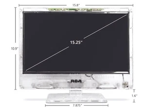 RCA J15SE820 15" Clear Television See Through Prison TV &Remote Read Description - Picture 1 of 23