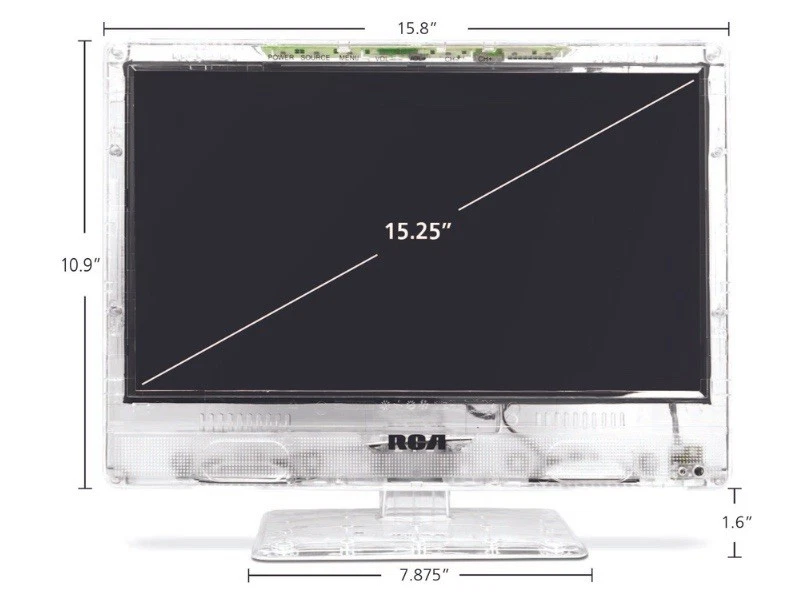 RCA J15SE820 15" Clear Television See Through Prison TV &Remote Read Description - Image 1 of 4