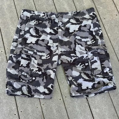 Levi’s Strauss & Co Camo Cargo Shorts Men 42x10 Camouflage Black Gray Levi - Image 1 of 4