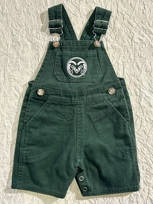 Mono verde de pierna corta Creative Knitwear Colorado State University Rams 6-9 meses Foto 1 de 4