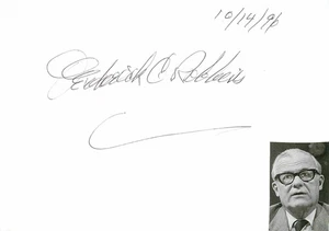 Frederick C. Robbins - Nobelpreisträger - original Autogramm -  - ca. 10x15cm -  - Bild 1 von 1