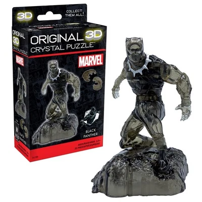 Rompecabezas de cristal 3D original BePuzzled, Marvel Black Panther Super Hero, para rompecabezas Foto 1 de 4