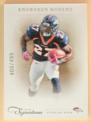 2011 Panini Prime Signatures SP #d /499 Knowshon Moreno #105 Broncos - Image 1 of 2