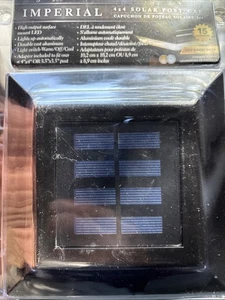 Solar Post Cap Classy Cap Outdoor 4x4 Vinyl Black Aluminum Imperial SL211B NEW - Picture 1 of 6