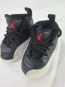 Nike Air Jordan 12 XII Retro Playoffs schwarz weiß 850000-006 Baby Schuhe 7C - Bild 1 von 8