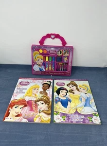 Disney Carry Along Art Set Princess Crayons And 2 Colored Books - Picture 1 of 15