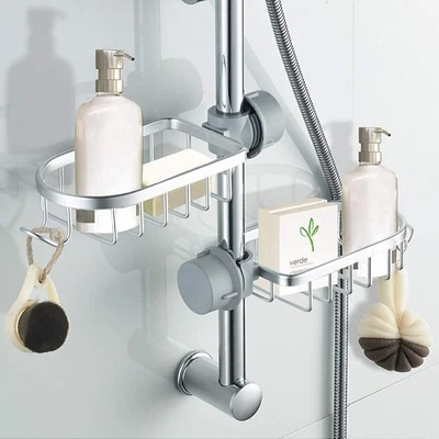 Seifenhalter Duschregal Seifenschale Seifenablage Duschstange Duschkorb-Badregal - Bild 1 von 4