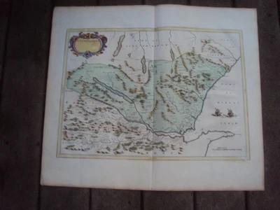 Mapa de Joan Blaeu Escocia Southerlandia ca 1654 Foto 1 de 4