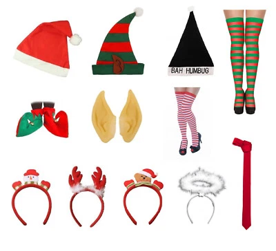 Disfraz de fiesta de Navidad sombreros diademas accesorios elfo y Santa Navidad Foto 1 de 4