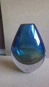VINTAGE MCM ORREFORS SWEDEN SVEN PALMQVIST KRAKA ART GLASS VASE #349 C1955 - Picture 1 of 9
