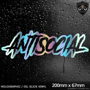 Anti Social Oil Slick Sticker Car Window Decal Vinyl Bumper Van Bike JDM Drift - Picture 1 of 2