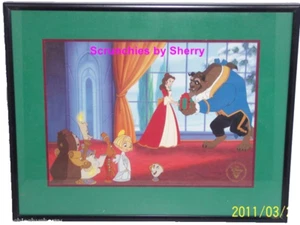 Litografía enmarcada con sello dorado de la Bella Bestia de la Tienda Disney de colección - Imagen 1 de 2